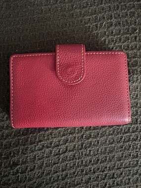 SafeKeeper Red Genuine Leather RFID Blocking Wallet